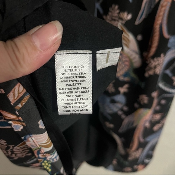 LOFT Black Snowbird Dress Size 00P - Picture 8 of 12